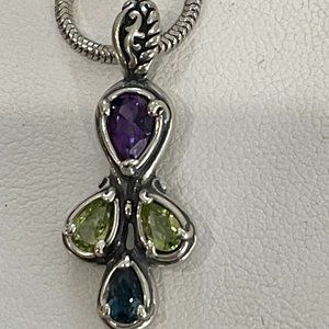 CP R 925 Multi Gemstone Pendant